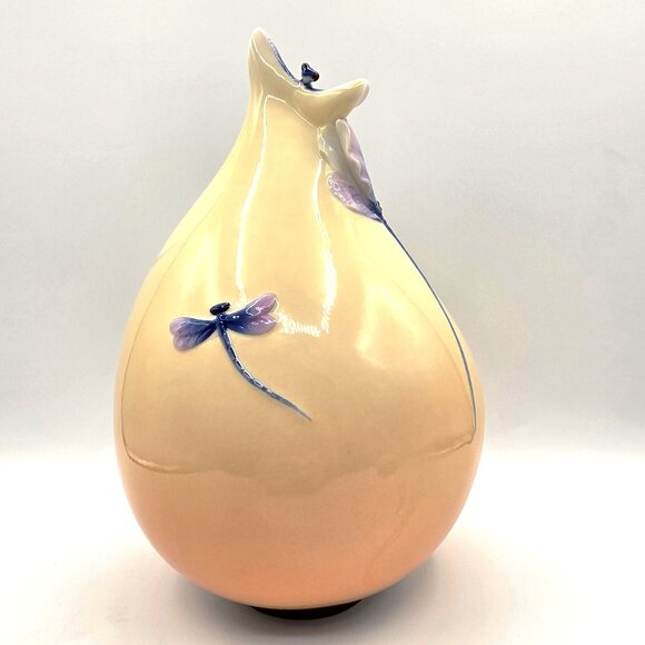 Vintage Franz Collection Porcelain Dragonfly Vase by Jen Woo FZ00889 Stunning! - Picture 8 of 14